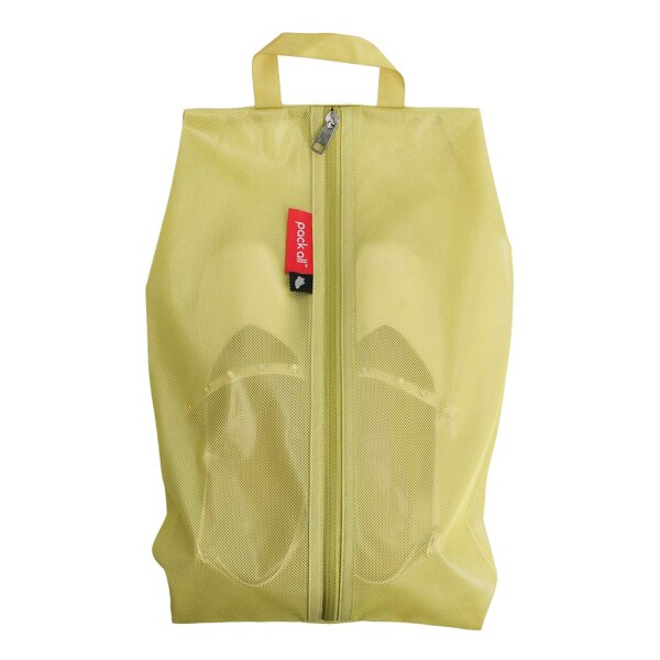 pack all シューズケース シューズバッグ 超軽量 撥水加工 半透明 色とサイズ選び可能 シューズ袋 上履き入れ 靴入れ 衣類入れ 収納バッ