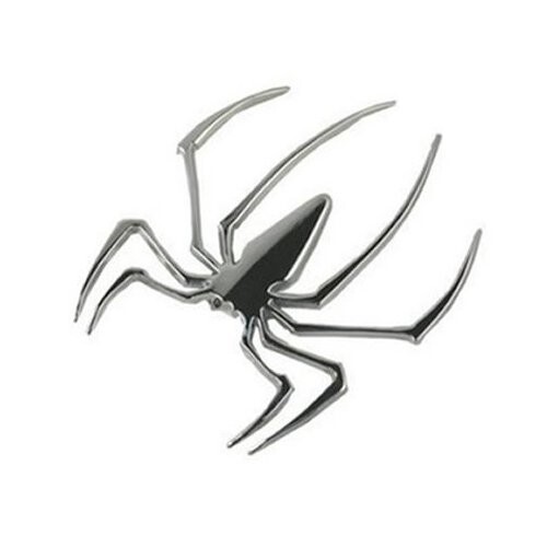 テクテック シルバー 蜘蛛 クモ スパイダー 3D 金属 ドレスアップ エンブレム ステッカー