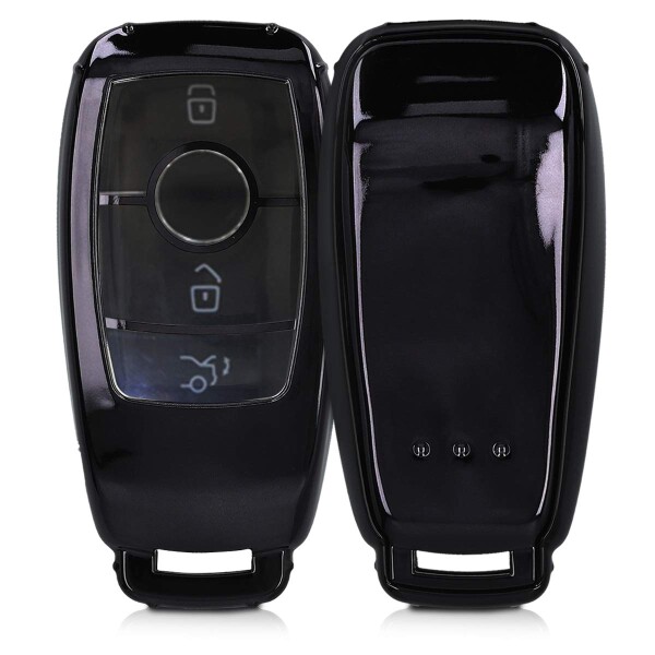 kwmobile 保護ケース 対応: Mercedes Benz 車のキー Smart Key (Keyless 対応機種のみ) - スマートキー 耐衝撃 フルボディ 車の鍵 カバー