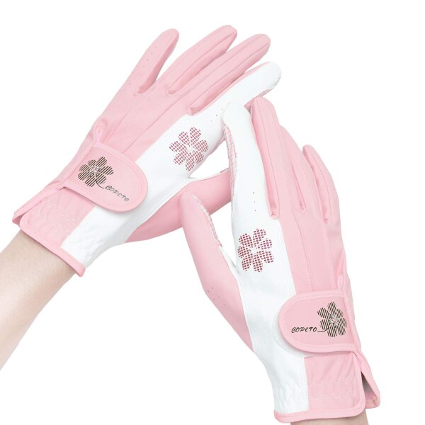 PREMINNO(プレミーノ) ゴルフ グローブ 手袋 レディース 両手 フィット感 耐久性 デザイン性 (21 (17.5cm-18.0cm), ピンク)