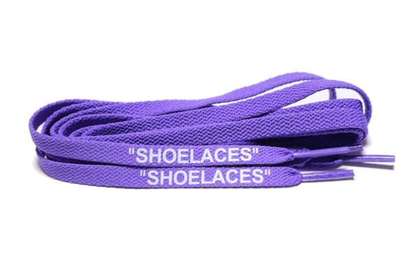(BlackWorks) SHOELACES シューレース 左右1set 15色 120cm 140cm 160cm フラットタイプ 靴紐 平紐 スニーカーカスタム (120cm, パープル
