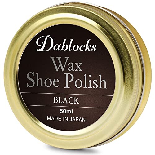 (DABLOCKS) 鏡面磨きワックス 革靴 50ml 日本製 (ブラック)