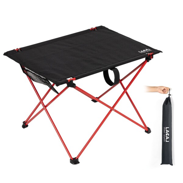 LACAL キャンプテーブル 折畳テーブル 折りたたみ式 コンパクト 携帯便利 軽量0.73kg アルミ製 ピクニック ソロキャンプ 耐荷重30KG