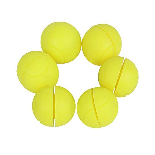 Andux スカッシュ/テニスラケット用 ボール型 振動止め 振動吸収 6個セット BZQ-02 (黄色)