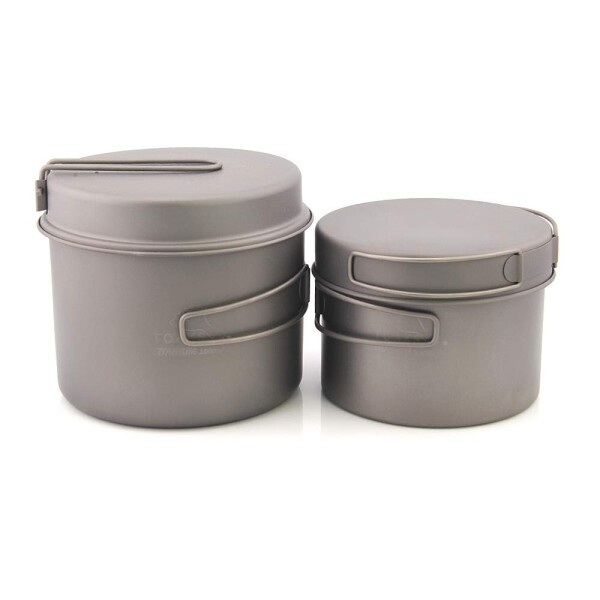 TOAKS Titanium Pot Camp Cookware Combo Set CMB-1350-900 CMB-1600-1300 (CMB-1600-1300)