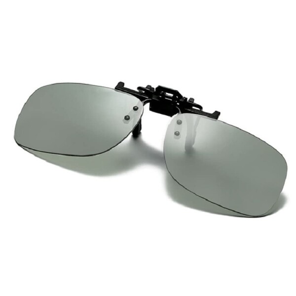 (ゲットオン) クリップオン サングラス 跳ね上げ式 偏光 調光 レンズ アンチグレア UV 保護 運転 メガネの上からかけるサングラス