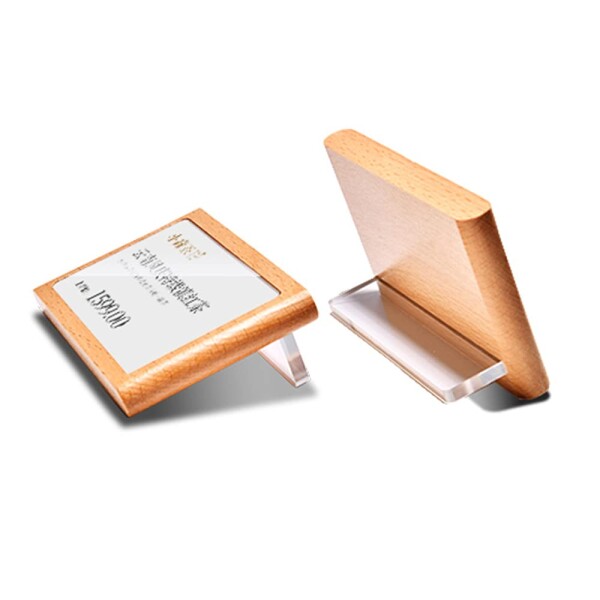 Haloy 2 pack 木製 値札 カード立て L型両用 プライスカード立て プライス展示 POPスタンド 店舗 セール 販促用品 (2pcs)) (90*54)