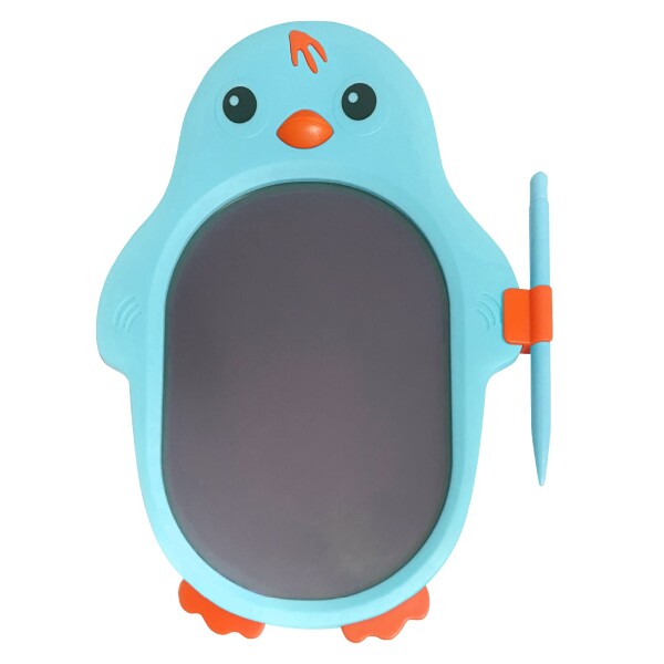 電子メモ 電子メモパッド デジタルメモ かわいい ペンギン (クリアボード版 ブルー)