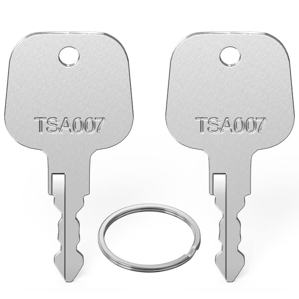 Mellbree TSA 鍵 TSA007用のロックキー 鍵 ２本セット キーリング付き トラベルバッグ 荷物スーツケース鍵 マスターキー スペアキー