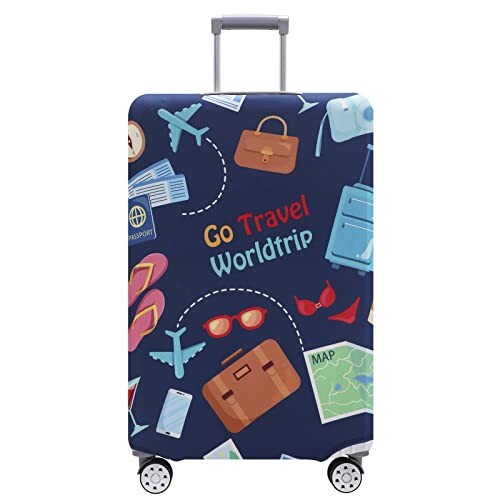 Travelkin 荷物カバー 洗えるスーツケースカバー スーツケースプロテクター 傷防止 スーツケースカバー 22-32インチの荷物に対応, 移動旅