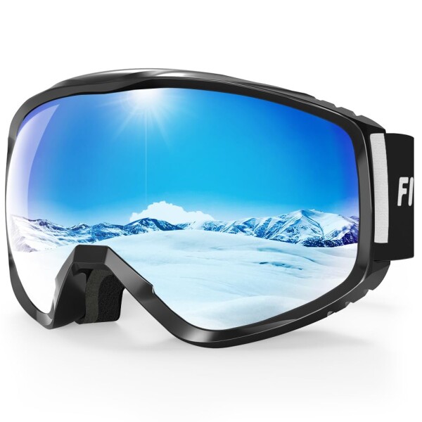 (Findway) スキーゴーグル スノボ ゴーグル スノーボードゴーグル 眼鏡対応 OTG 曇り止め 広視野球面レンズ 防風/防雪/紫外線防止 軽量と