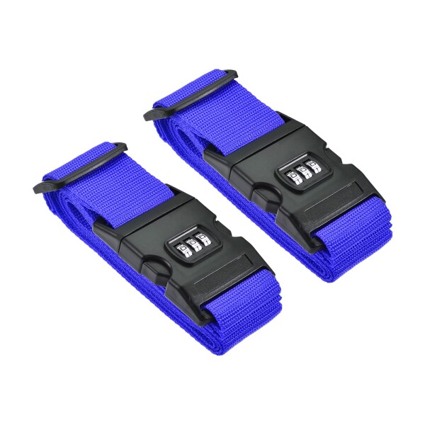 M METERXITY 2個 荷物ストラップ スーツケースベルト 旅行コンビネーションロック 調整可能 手荷物アクセサリー バックル付き スーツケー