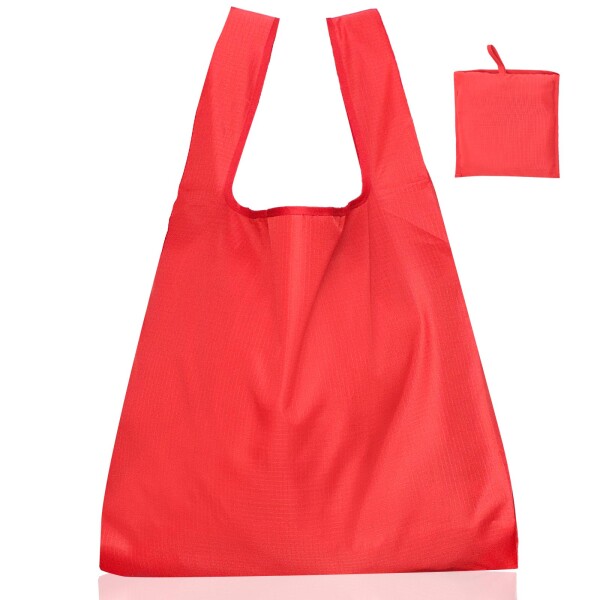 (5star) エコバッグ コンビニバッグ 買い物バッグ 折りたたみ 大容量 防水素材 軽量 買い物袋 コンパクト 収納 水や汚れにも強い (赤い)