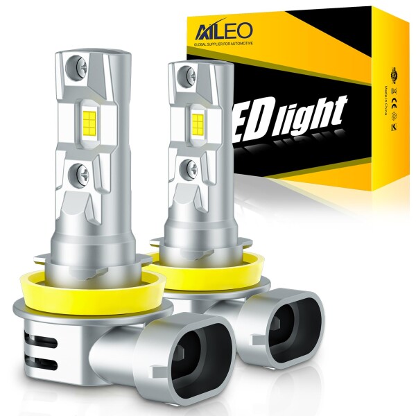 AILEO H8 H11 H16 led ヘッドライト 爆光 新車検対応 車用 高輝度LEDチップ搭載 ledバルブ h8 h11 h16 12V/24V車対応(ハイブリッド車・EV
