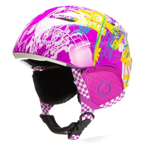 Natuway スキー スノーボード ヘルメット キッズ ユース用 スノー ヘルメット 年齢 5-12 ヘッドサイズ50-55cm & hellip; (パープル)