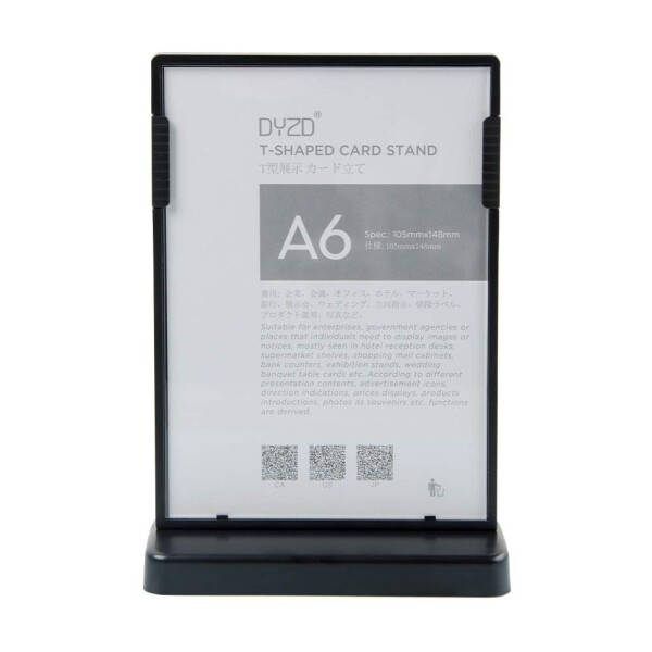 DYZD ポップスタンド 両面 販促用品 ディスプレー 店舗 セール 広告 商品 業務用(ブラック,2個入り,105x148mm)