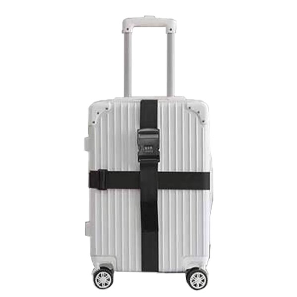 TABITORA(タビトラ) スーツケースベルト 十字型 ロック トランクベルト ネームタグ付 盗難防止 旅行 出張 調節可能 旅行便利グッズ