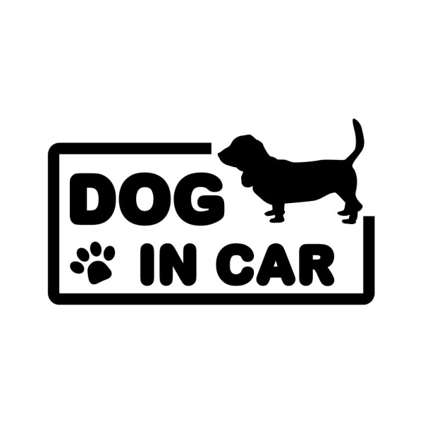 (ＫＡＩＭＩＲＵ ＳＴＯＲＥ) DOG IN CAR ドッグインカー 犬 イヌ カッティングステッカー 転写 車 (k-652 キャバリア 1 黒)