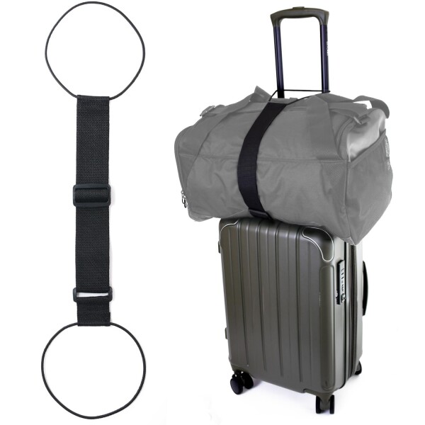 (PONOPONA) スーツケースベルト スーツケース ベルト キャリーケース バンド 45cm〜65cmで調節可能(収納袋付) ｘ耐久性 スーツケースバン