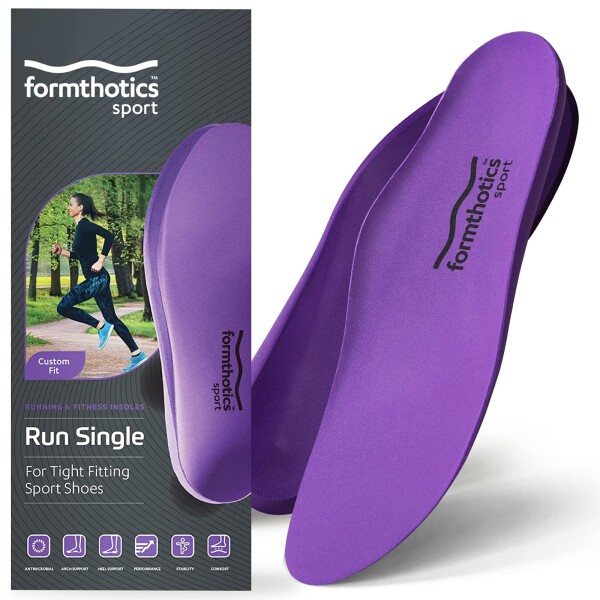 Formthotics ランニング用 スポーツインソール (本格ランナー向け) 超軽量 熱成形 Run Single XL Purple